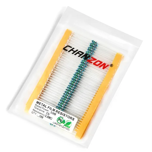 Miniatura 57 de Chanzon 100pcs 1/4W (0.25W) 62 Ohmios Resistencia fija de película metálica Ohmios 0.01 ±1% Tolerancia 62R MF Resistencias de orificio pasante