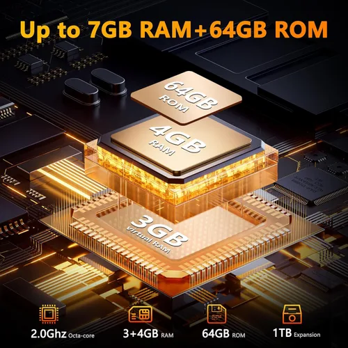 Miniatura 3 de FOSSIBOT F101P Android 13 Teléfono inteligente resistente, 7 GB+64 GB /1 TB Teléfono de llamada resistente 10600 mAh Teléfono desbloqueado 123dB Rojo
