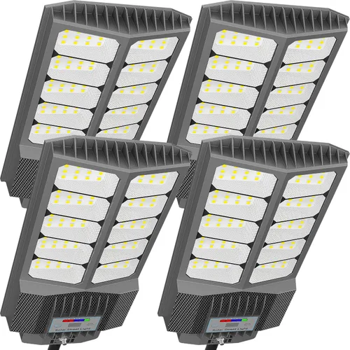 Miniatura 17 de Luz de calle solar loyoele de 8000 W para exteriores, resistente al agua, luz de calle LED solar al aire libre de 120,000 lúmenes 7000 K