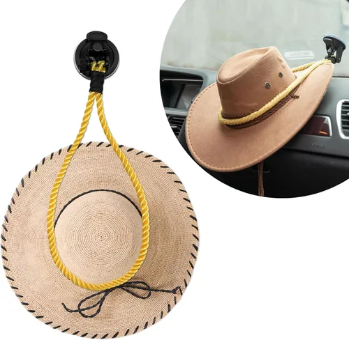 Miniatura 7 de Ziciner - Monturas para sombrero de vaquero para su vehículo, con ventosa, soporte para sombrero para mantener su sombrero firmemente