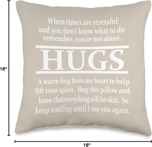 Miniatura 4 de DesignsByKelley Best Wishes Fast Recovery Gifts Inspirador When Times are Stressful - Almohada de regalo de aliento (16 x 16 pulgadas), multicolor