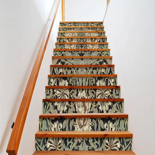 Miniatura 7 de Brebasf - Calcomanías decorativas abstractas de William Morris, diseño de damasco floral de jardín rústico de primavera para interiores