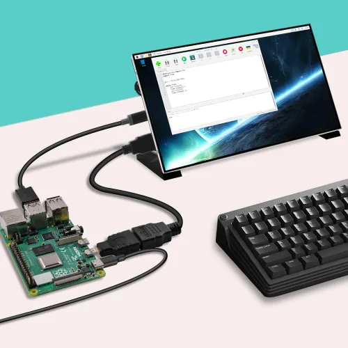 Miniatura 7 de GeeekPi Monitor de 7 Pulgadas para Raspberry Pi, Pantalla LCD IPS de 1024x600, Monitor Portátil HDMI para Pi 5/4B/3B+/3B, Win11/10/8/7, Sin