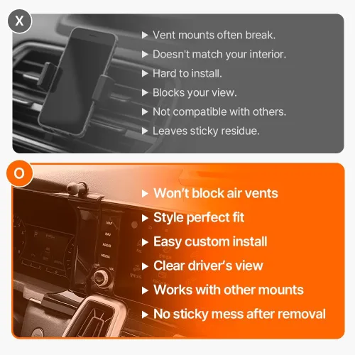 Miniatura 7 de FICS Soporte de teléfono de coche para Kia Sorento 2021 2022 2023 – Montaje personalizado para integración de pantalla sin costuras, accesorios
