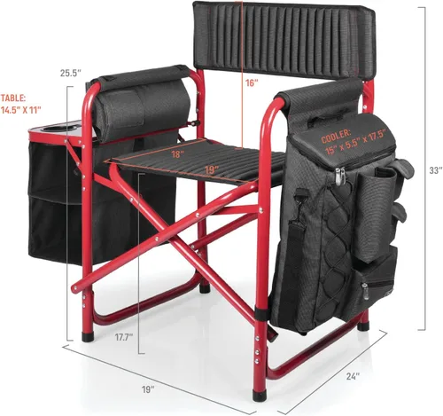 Miniatura 3 de PICNIC TIME NFL NFL Fusion - Silla de campamento unisex para adultos, con mesa auxiliar y enfriador suave, silla de playa para adultos, silla