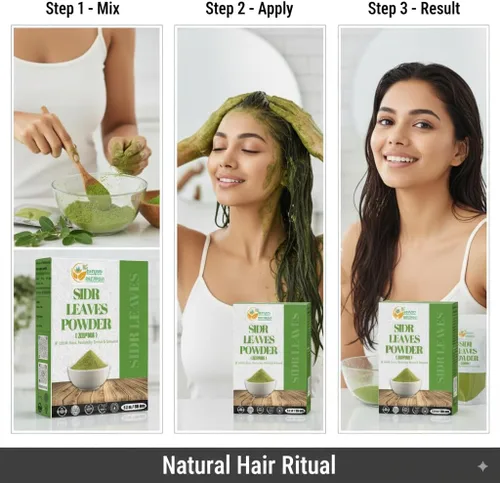 Miniatura 2 de Herbs Botanica Sidr Powder 100% natural y puro Ziziphus Spina-Christi Herbal Hair Cleanser & Conditioner Fortalece las raíces, controla la caspa