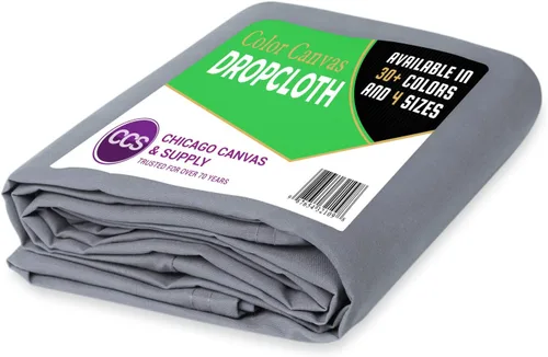 Miniatura 18 de CCS - Tela de lona para caídas, lona de algodón resistente para cortinas, manteles, telón de fondo, pintura, cubierta de suelo, lavable y Verde
