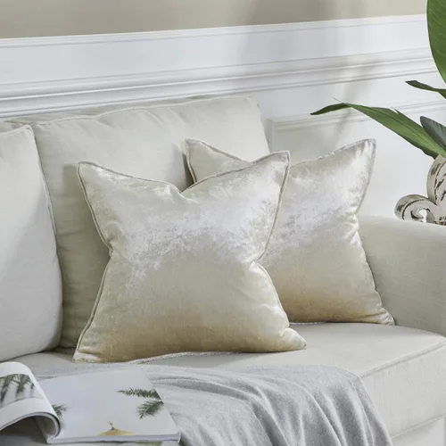 Miniatura 8 de GIGIZAZA Fundas de Almohadas Decorativas de Terciopelo Dorado Lumbar 12x20 Oblongas para Sofá y Sillón Paquete de 2