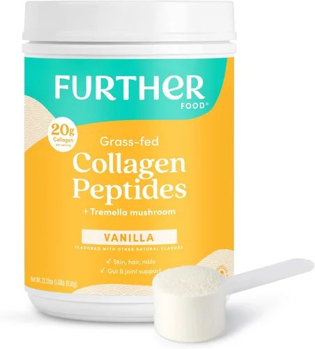 Miniatura 11 de Further Food Péptidos de colágeno en polvo de chocolate, proteína hidrolizada tipo 1 y 3 de pasto y pastura, salud intestinal + articulaciones