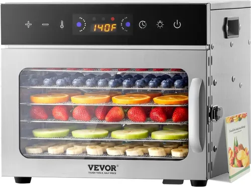 Miniatura 17 de VEVOR Máquina deshidratadora de alimentos, deshidratador de frutas de 5 bandejas, secadora eléctrica de alimentos de 300 W con temporizador