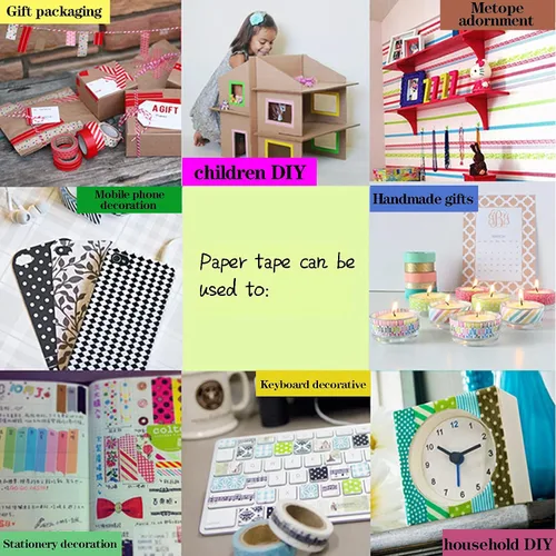 Miniatura 4 de Cinta Washi Linda de Perezoso, 5/8" x 197 pulgadas (15mm*5M) Linda Cinta Washi de Perezoso, Cinta Adhesiva de Cinta de Suministros de Manualidades