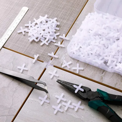 Miniatura 4 de Honoson 500 Piezas Espaciadores de Azulejos Anchos Niveladores Espaciadores Reemplazables Niveladores de Pared y Piso en Cruz para Instalación