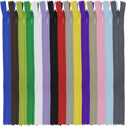 Miniatura 8 de DOITEM - 15 cremalleras invisibles de nailon multicolor para coser y manualidades, 15