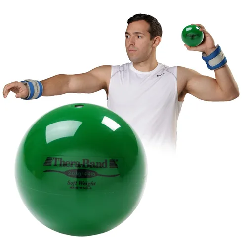 THERABAND Peso Suave, 4.5" de Diámetro, Pelotas con Peso para Béisbol, Pelotas Pesadas para Sóftbol, Pelota de Mano Isotónica en Forma de Pelota,