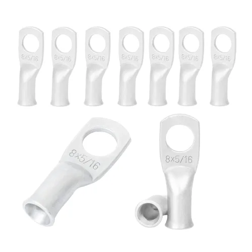 Miniatura 7 de 2/0 AWG 5/16" Stud (25 piezas), terminal de anillo de batería resistente, conectores de calibre 00, lengüetas de alambre de cobre 2/0, terminales