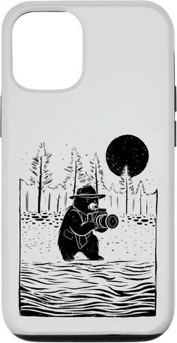 Funda para iPhone 12/12 Pro Bears Paisajista Fotógrafo de Vida Silvestre Naturaleza