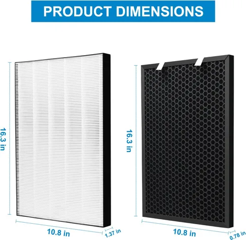 Miniatura 5 de 1 juego de filtro de repuesto Air220 Air320 compatible con purificador de aire Bissell Air220 Air320 2768A 2609A, incluye postes, prefiltros