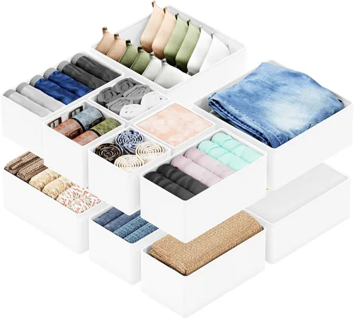 Miniatura 14 de SpaceAid Organizador Divisor de Cajón de Calcetines Paquete de 3, 64 Celdas Organizadores de Ropa Interior para Cómoda Armario Guardería