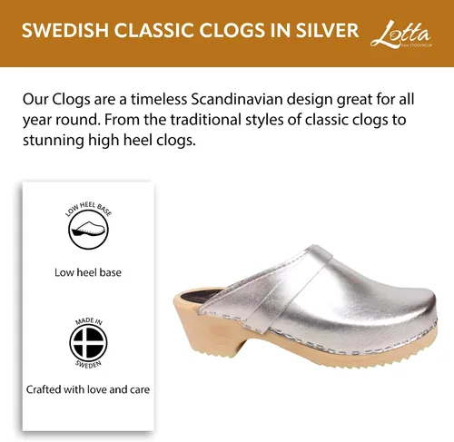 Miniatura 5 de Lotta From Stockholm Zuecos suecos Zuecos clásicos en plata
