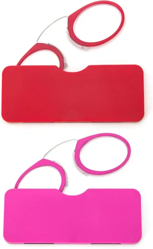 Miniatura 11 de DXYXYO Mini Gafas de Lectura Sin Brazos con Clip para la Nariz para Hombre y Mujer, 2 Pack, Lectores delgados y Compactos con Estuche Portátil