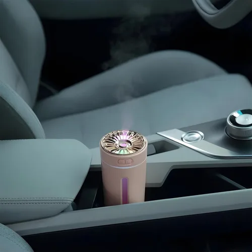 Miniatura 6 de Humidificador difusor de coche con difusor de aceite esencial, mini humidificador de aire portátil silencioso USB con luz LED, ambientador de Negro