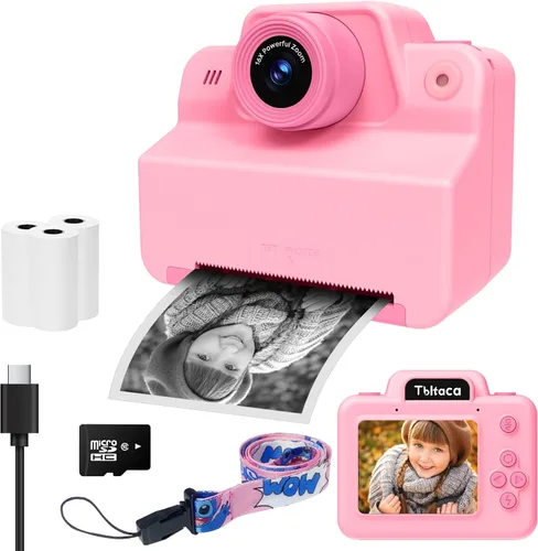Cámara de impresión instantánea para niños, cámara instantánea para niños de 3, 4, 5, 6, 7, 8, 9, 10 años, regalos de cumpleaños, Navidad, regalo de