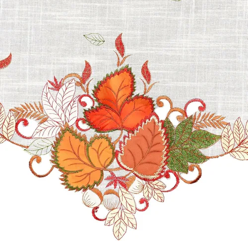 Miniatura 2 de Grelucgo Cosecha bordada, otoño, Acción de Gracias, días festivos, hojas de arce, mantel superior, bufanda de pasillo (bufanda de 70 x 17 pulgadas)
