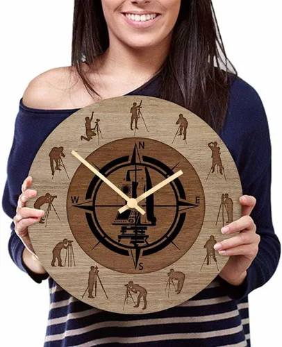 Miniatura 8 de Geek Alerts Reloj de pared para trabajo de construcción, ingeniero, decoración del hogar, funciona con pilas, cuarzo silencioso, impreso, 12 Sin