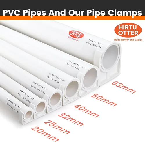 Miniatura 3 de Abrazaderas de tubo de PVC en forma de U de 0.630 in/0.63 pulgadas (50 unidades), soporte para suspensión de manguera, alta resistencia