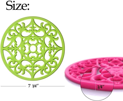 Miniatura 3 de ME.FAN Salvamanteles para Platos/Ollas/Sartenes, 3 Piezas de Almohadillas de Silicona, Almohadillas Calientes Flexibles/Durables/Antideslizantes