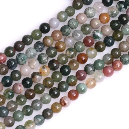 Miniatura 8 de JOE Foreman - Cuentas de ágata india de 0.079 in para hacer joyas con piedras preciosas naturales semipreciosas, redondas, facetadas, 15.0 in