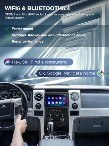 Miniatura 5 de Estéreo de coche 5G (WiFi6) para Ford F150 F-150 2009-2012 Android 13 con CarPlay Android Auto, 9 pulgadas IPS pantalla táctil reproductor de radio