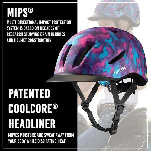 Miniatura 3 de Troxel Terrain MIPS - Casco de equitación con enfriamiento, perfil bajo, diseño microajustable, equipo de equitación, talla grande (7-3/8-7-3/4)