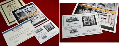 Miniatura 4 de Accesorio utilizado en pantalla MUERTE ESTRELLA, firmado por GEORGE LUCAS, primera película IV, COA London Prop Store, Marco DVD UACC