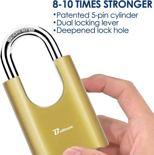 Miniatura 8 de Cerradura de combinación para exteriores, candado de metal resistente de 4 dígitos, cerraduras de aleación resistente a la intemperie con grillete