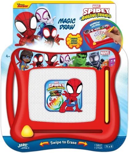 JA-RU Marvel Spiderman - Tabla magnética mágica de dibujo (1 juguete) Tableta de dibujo, boceto y garabatos para niños, niños y niñas. Juego de