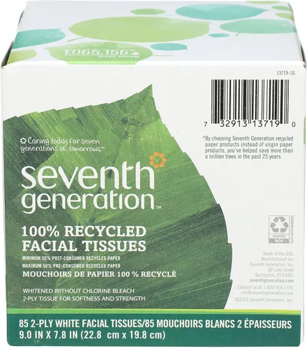 Miniatura 6 de Seventh Generation Pañuelo facial, hojas de 2 capas, cajas de 85 unidades (paquete de 36)