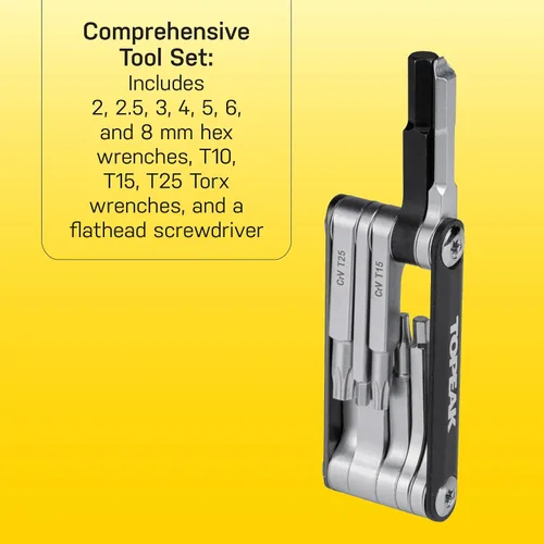Miniatura 6 de Topeak Nano 11 Multiherramienta – Herramienta compacta de alta calidad mecanizada CNC para bicicleta con 11 funciones, cuerpo de aluminio 7075