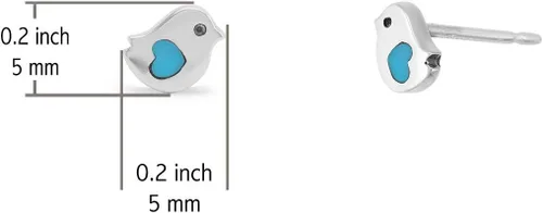 Miniatura 5 de Boma Joyería de plata de ley con diseño de pájaro pequeño, Plata de ley