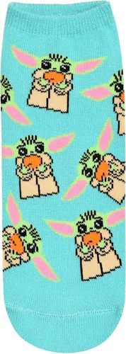 Miniatura 4 de STAR WARS Baby Yoda All Over Toss Patterns - Calcetines tobilleros para mujer (5 unidades)