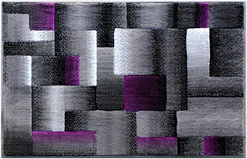 Miniatura 12 de Masada Rugs, Alfombra de Área Moderna Contemporánea, Azul Gris Negro (2 Pies X 3 Pies) Tapete