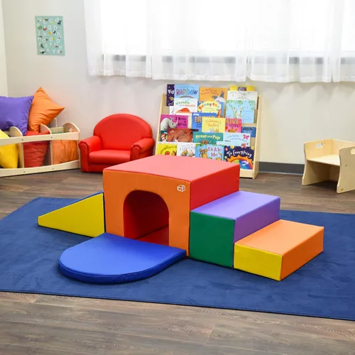 Miniatura 9 de Children's Factory Túnel de gateo para bebés, bloques de escalada de espuma para niños pequeños, gimnasio de selva suave para educación en casa