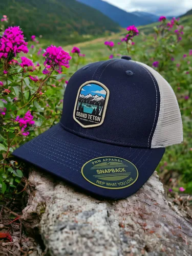 Miniatura 4 de Grand Teton - Sombrero de camionero con parche tejido en el Parque Nacional, talla única
