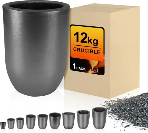 Miniatura 12 de CANALHOUT Crisoles de grafito de carburo de silicio, crisoles para derretir metal, resisten la alta temperatura de 1800℃ (3272°F), fundición