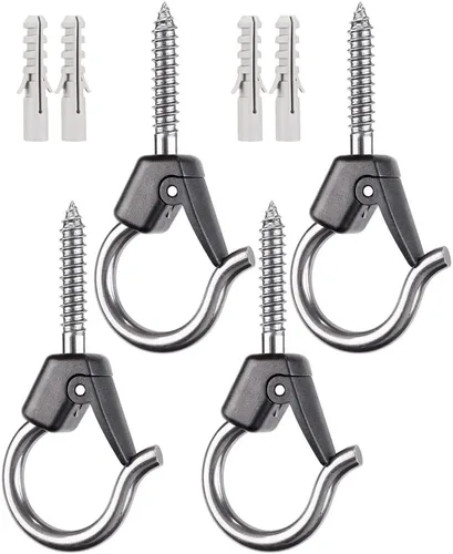 Miniatura 9 de BeneLabel 4 ganchos para colgar plantas de techo, soportes colgantes para colgar plantas al aire libre, luces de hadas de alambre para exteriores