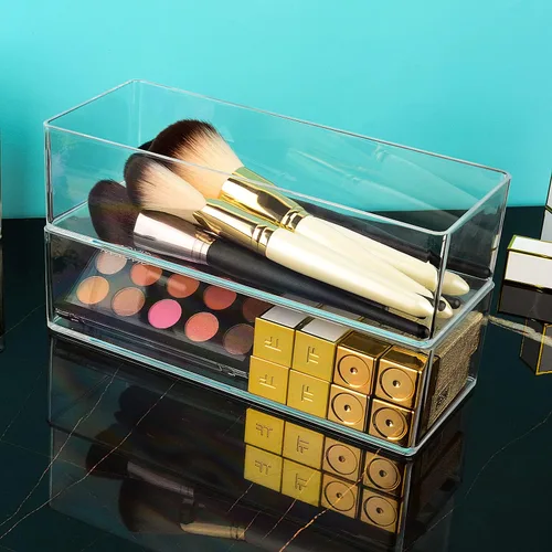 Miniatura 5 de JessLab Organizador de acrílico, organizador de baño para cajón, vitrinas de cosméticos para tocador, encimera, escritorio, cocina y almacenamiento
