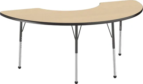 Miniatura 38 de FDP Clover Mesa de Actividades Escolar y de Oficina (48 x 48 pulgadas), patas estándar con deslizadores giratorios para entornos de asientos