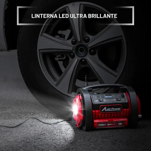Miniatura 6 de AVID POWER Inflador de neumáticos, compresor de aire portátil, bomba de neumáticos de coche de 12 V CC/110 V CA con inflado y desinflado, 5 modos