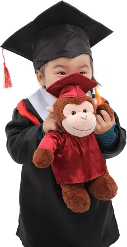 Miniatura 5 de Plushland Juguetes de peluche de vaca, regalos para el día de graduación, texto personalizado, nombre o logotipo de tu escuela en el vestido, lo