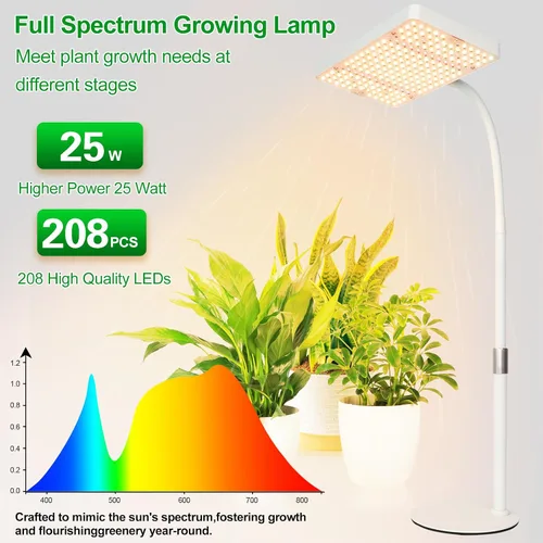 Miniatura 5 de Luz de cultivo de mesa, luces de crecimiento de escritorio brillantes para inicio de semillas, bonsái, suculentas, cactus, temporizador